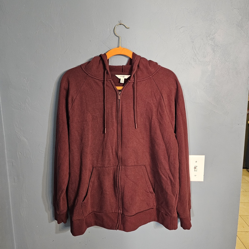 Terra & Sky Maroon Fleece Jacket #1101